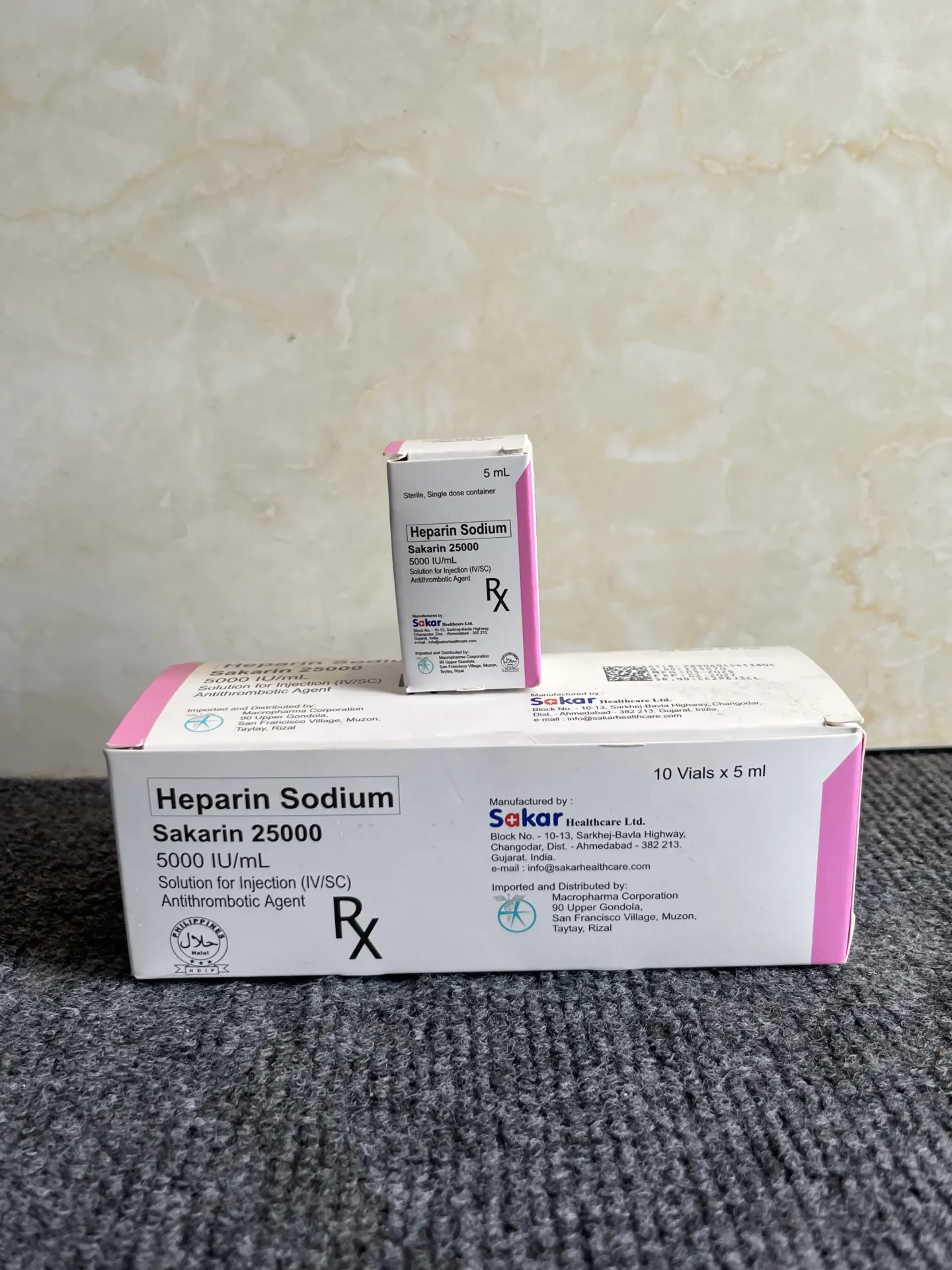Heparin Sodium 5000 IU/mL — product photo